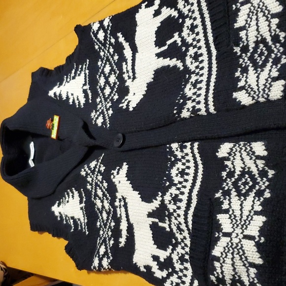 🖤HP 🥳 Coldwater Creek Holiday open sweater vest cardigan, Med.❄️🦌Like NEW ❄️ - Picture 2 of 11